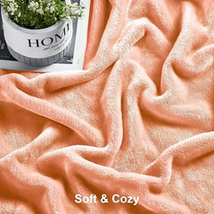 Peach AC Dyed Funnel Blanket in Coral Fleece