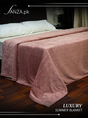 Peach Luxury AC Emboss Fleece Blanket