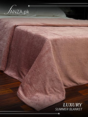 Peach Luxury AC Emboss Fleece Blanket