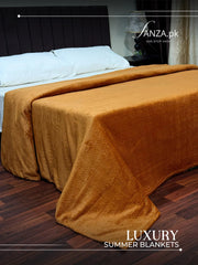 Polish Mustard Luxury AC Emboss Fleece Blanket