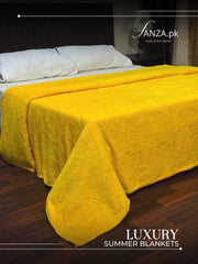 Yellow LuxuryAC Emboss Fleece Blanket