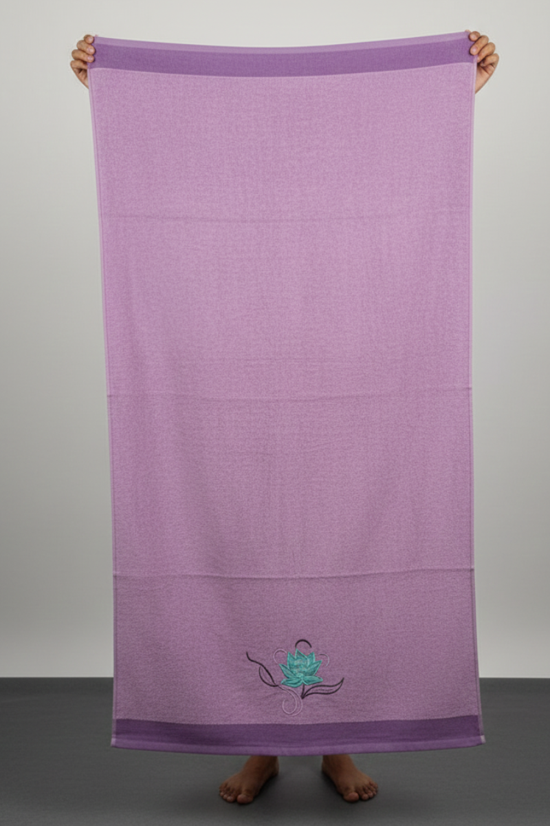 Purple Velvet Embroedry Towel | 30x60 inches | Embroedry set SALE