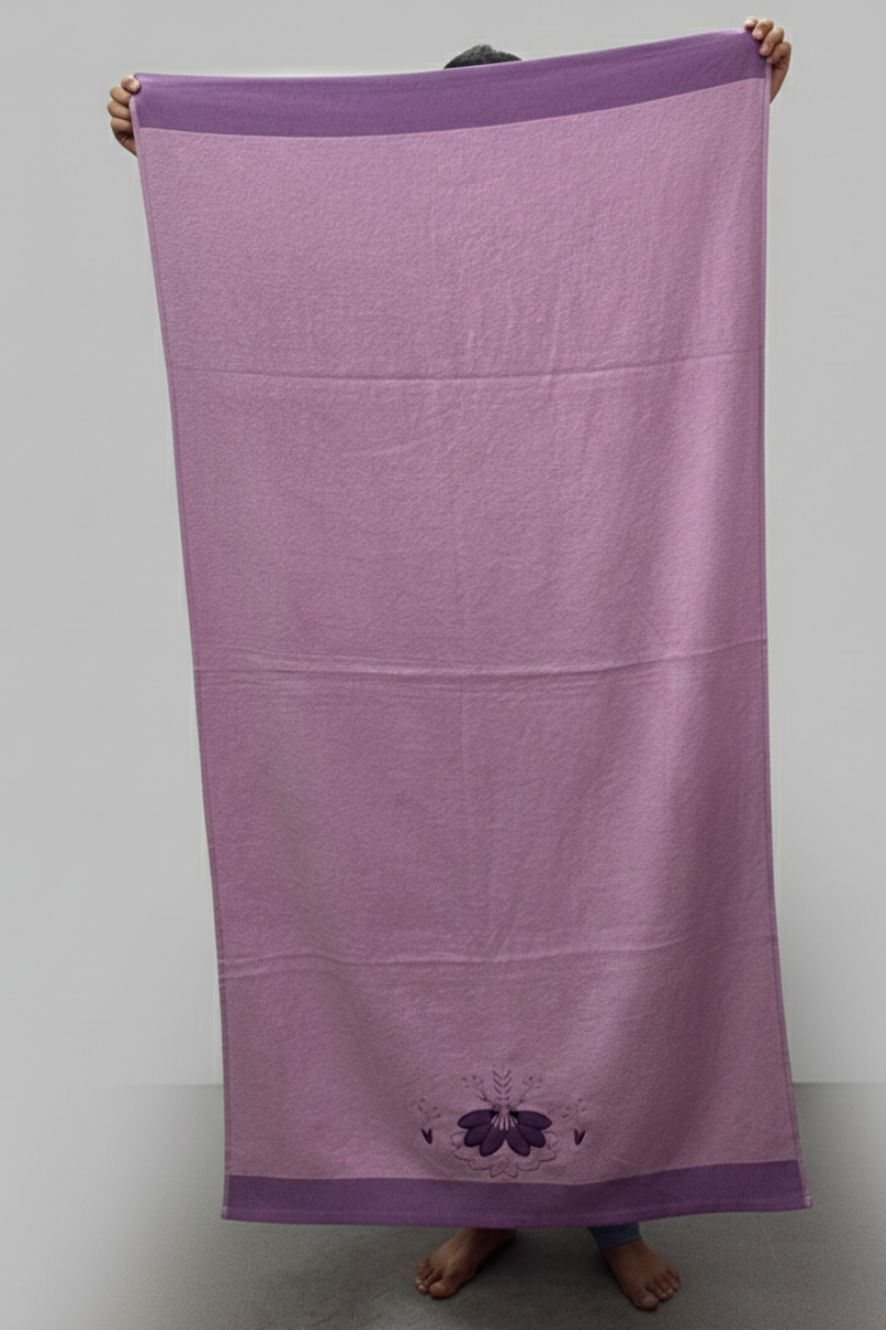 Purple Velvet Embroedry Towel | 30x60 inches | Embroedry set SALE
