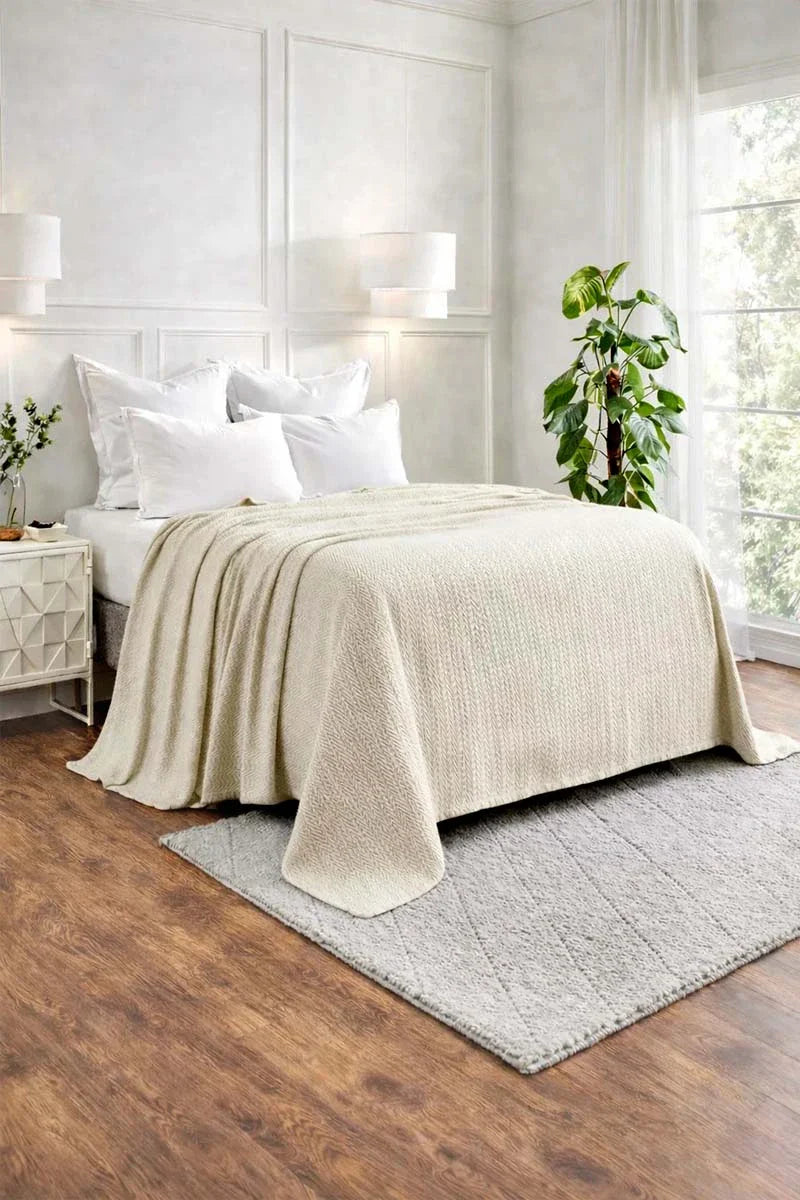 Zig-Zag Chevron All-Season Cotton Bedding Blanket