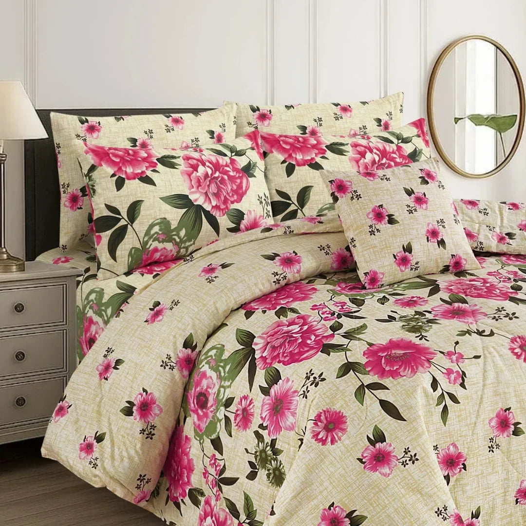 ASH-1029 Cotton Comforter Set – 7 Pieces