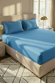 Luxury Stripe Fitted Bedsheet - King Size