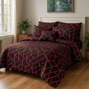 Black Pepper Pure Cotton Comforter Set – 7 Pieces