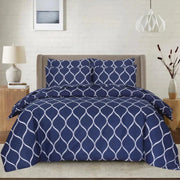 Blue Pure Cotton Comforter Set – 6 Pieces