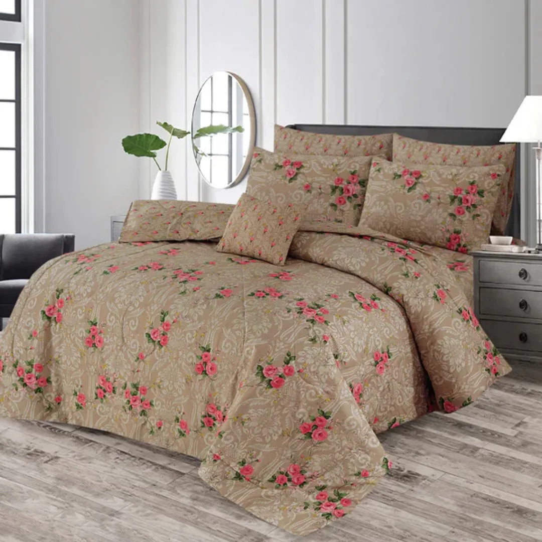 Skin Flor Cotton Comforter Set – 7 Pieces