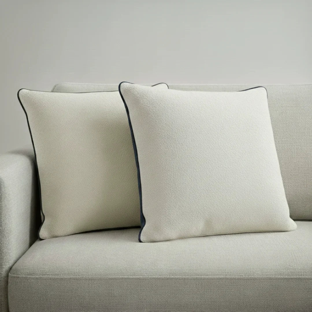 Modern Terry Cushion – Soft Texture & Hidden Zip (Pack of 2)