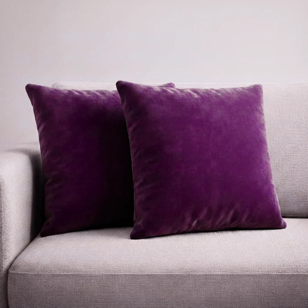 Plain Fleece Cushions – Plush Comfort with Hidden Zipper (Set of 2)