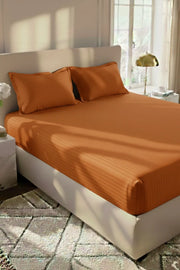 Luxury Stripe Fitted Bedsheet - King Size