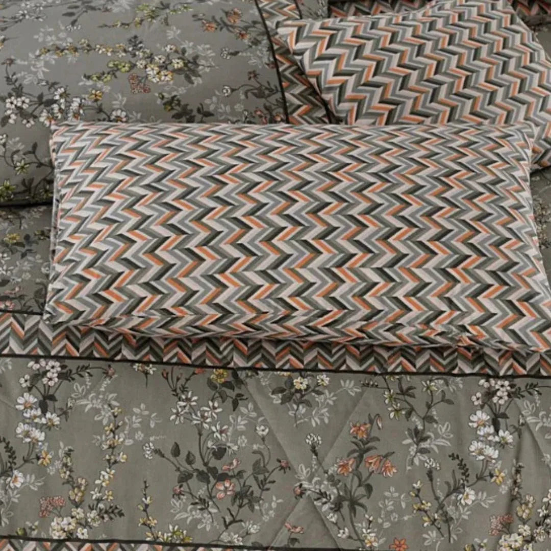 ASH-1024 Cotton Comforter Set – 7 Pieces