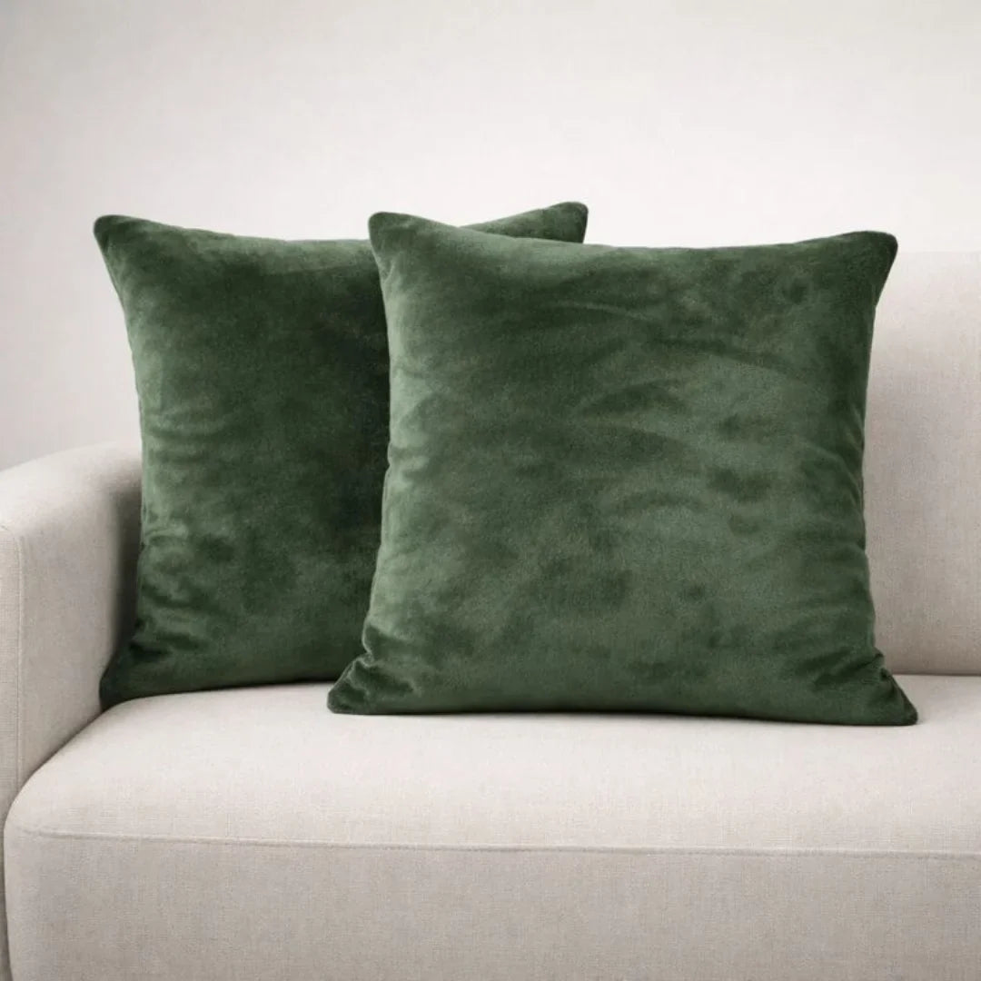Plain Fleece Cushions – Plush Comfort with Hidden Zipper (Set of 2)