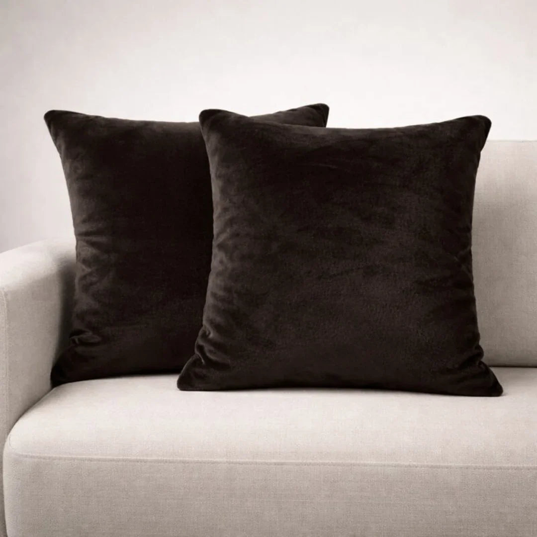 Plain Fleece Cushions – Plush Comfort with Hidden Zipper (Set of 2)