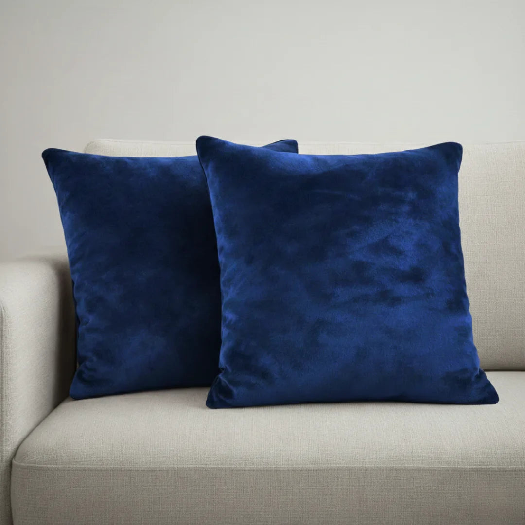 Plain Fleece Cushions – Plush Comfort with Hidden Zipper (Set of 2)
