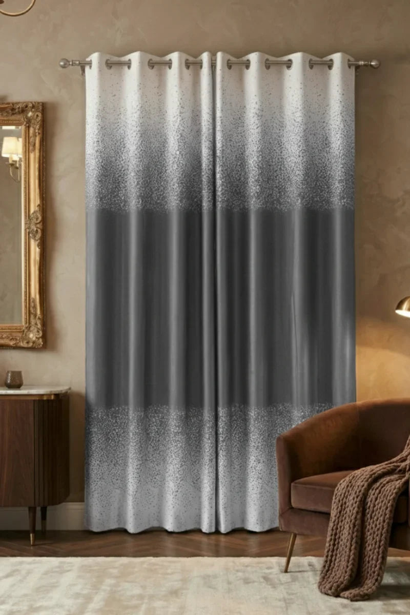 Ombre Speckled Curtain Set – Stylish & Modern Home Décor
