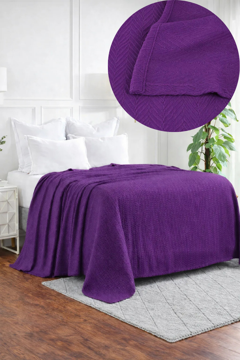 Zig-Zag Chevron All-Season Cotton Bedding Blanket