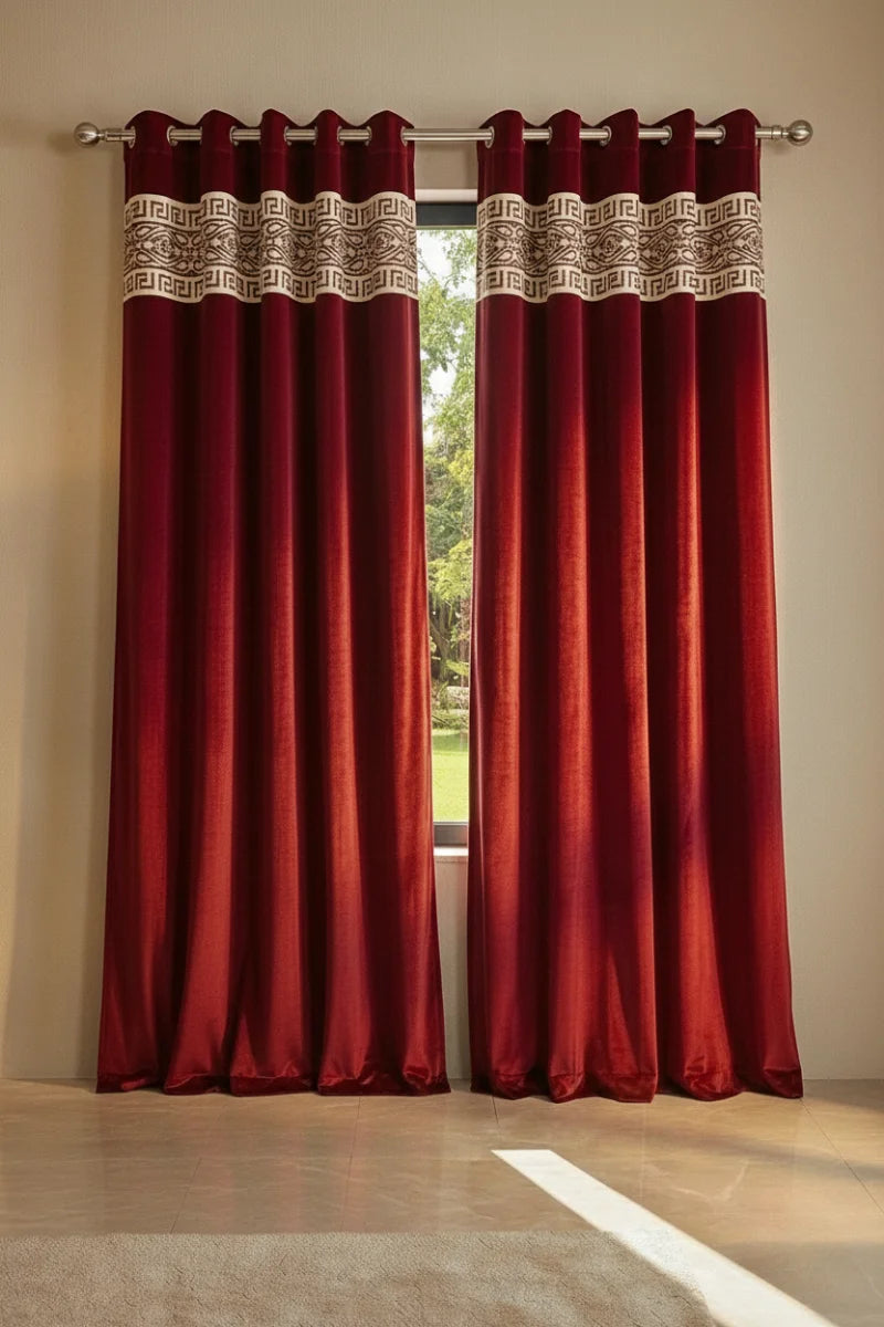 2pcs Premium Velvet Curtain for Bedroom & Living  Room 54 x 96 Inches