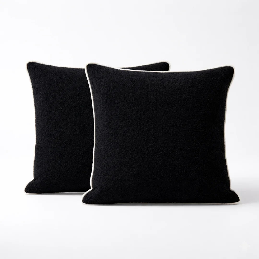 Modern Terry Cushion – Soft Texture & Hidden Zip (Pack of 2)