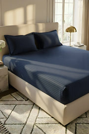 Luxury Stripe Fitted Bedsheet - King Size