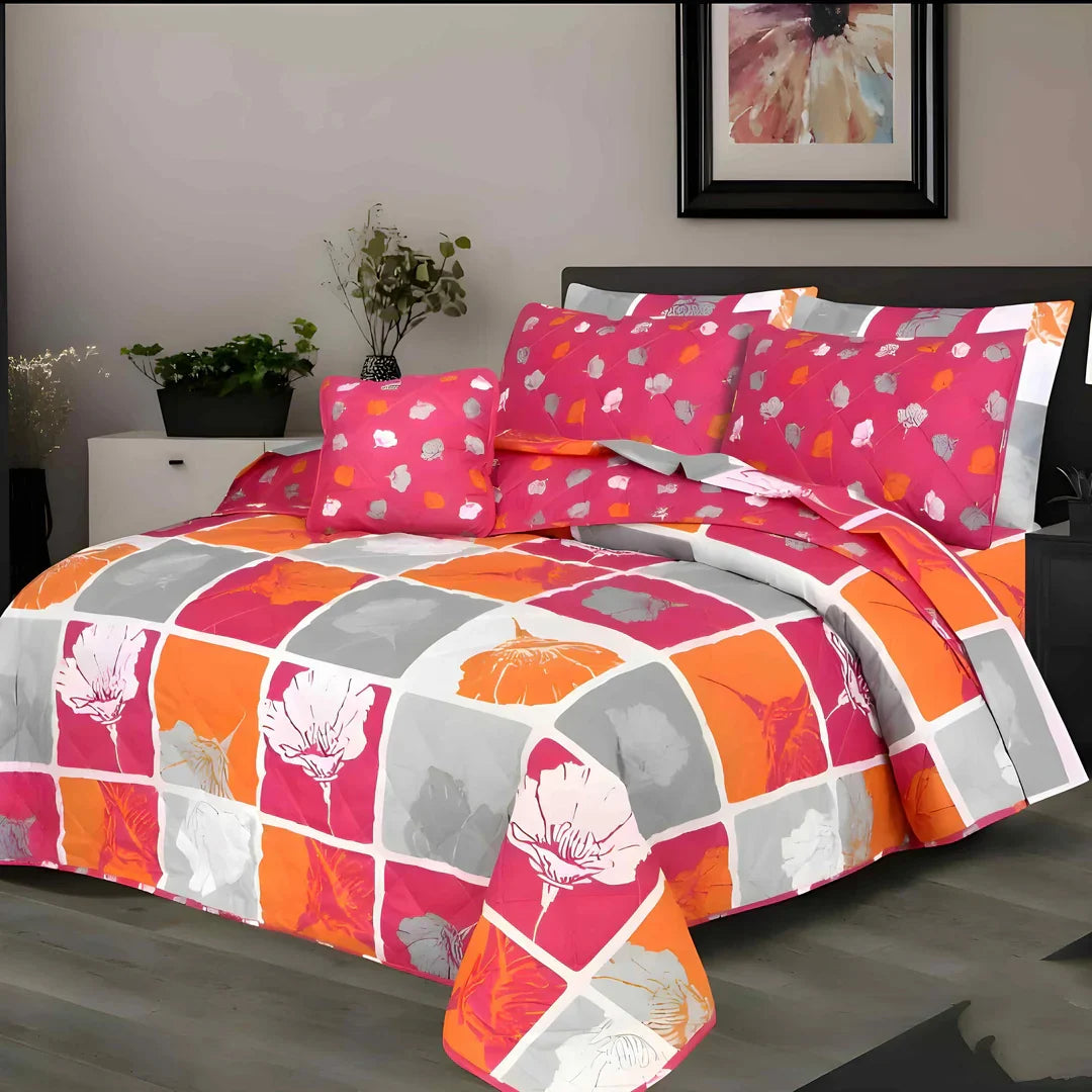 M.Z Line Cotton Comforter Set – 7 Pieces