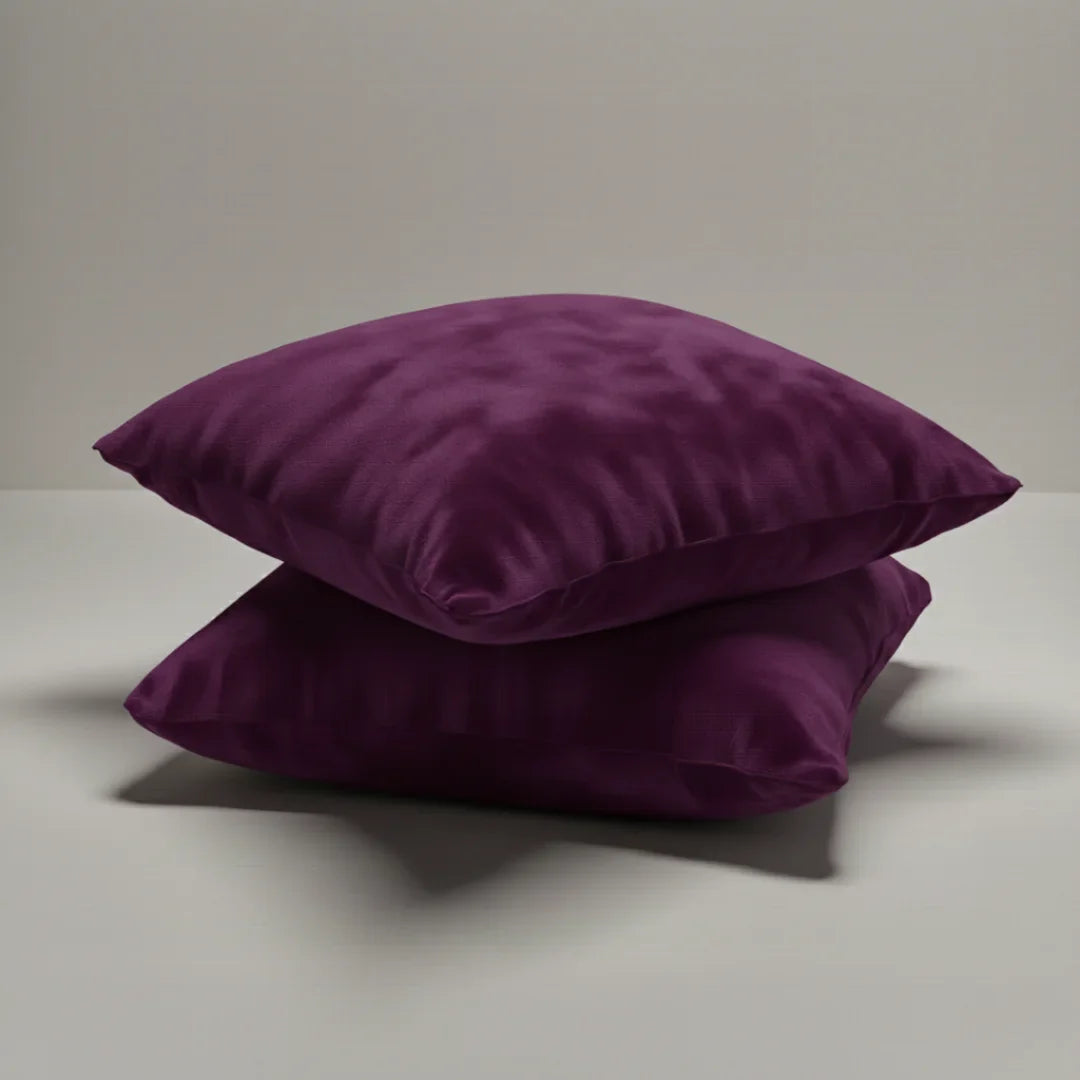 Plain Fleece Cushions – Plush Comfort with Hidden Zipper (Set of 2)