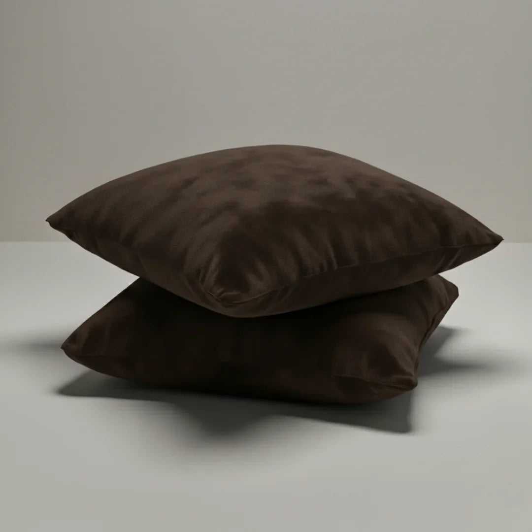 Plain Fleece Cushions – Plush Comfort with Hidden Zipper (Set of 2)
