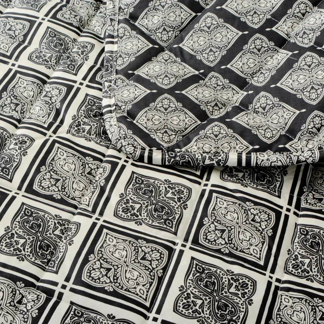 Black Cotton Comforter Set – 7 Pieces