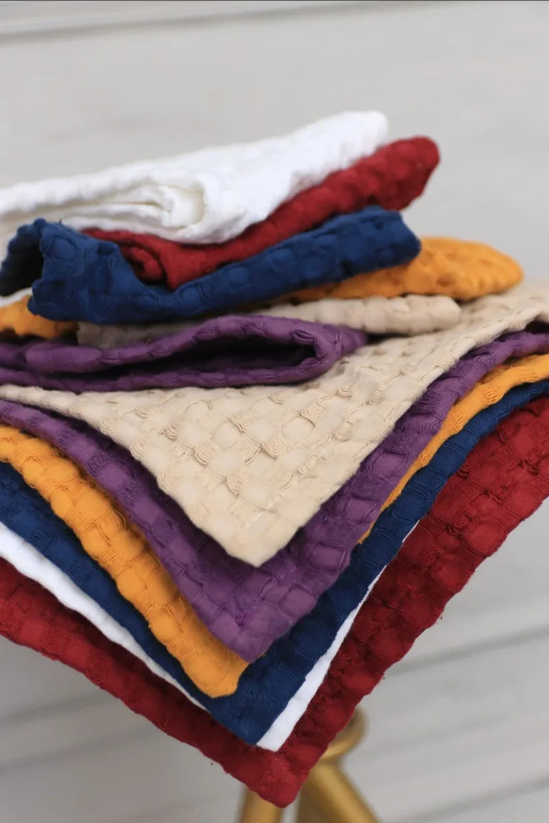 Waffle Weave Kitchen Duster | 100% Pure Cotton | Multi-Color