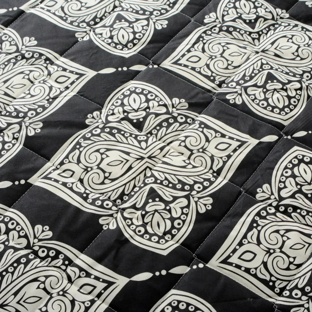 Black Cotton Comforter Set – 7 Pieces