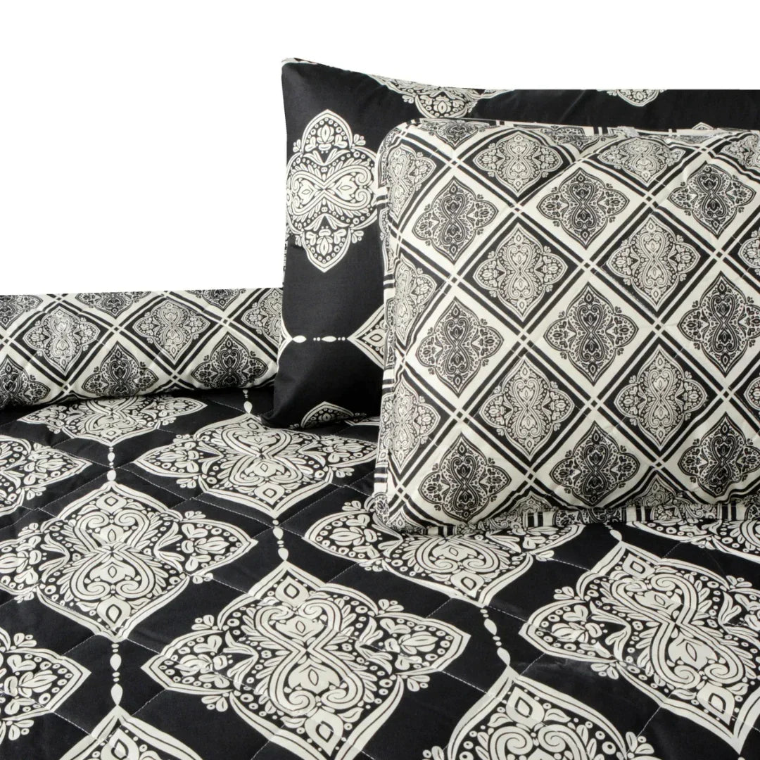 Black Cotton Comforter Set – 7 Pieces