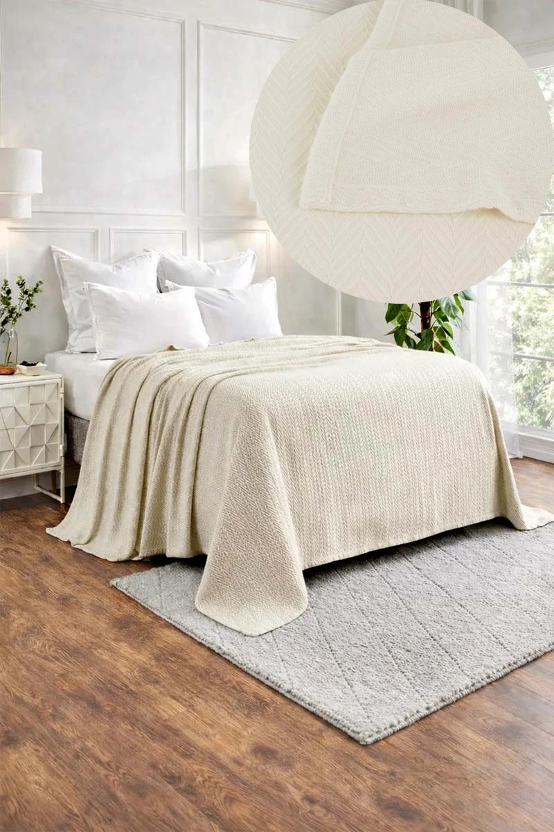 Zig-Zag Chevron All-Season Cotton Bedding Blanket