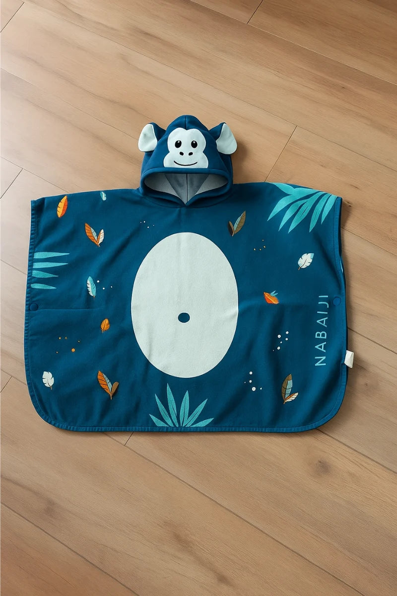 Printed Premium Cotton Kids Poncho