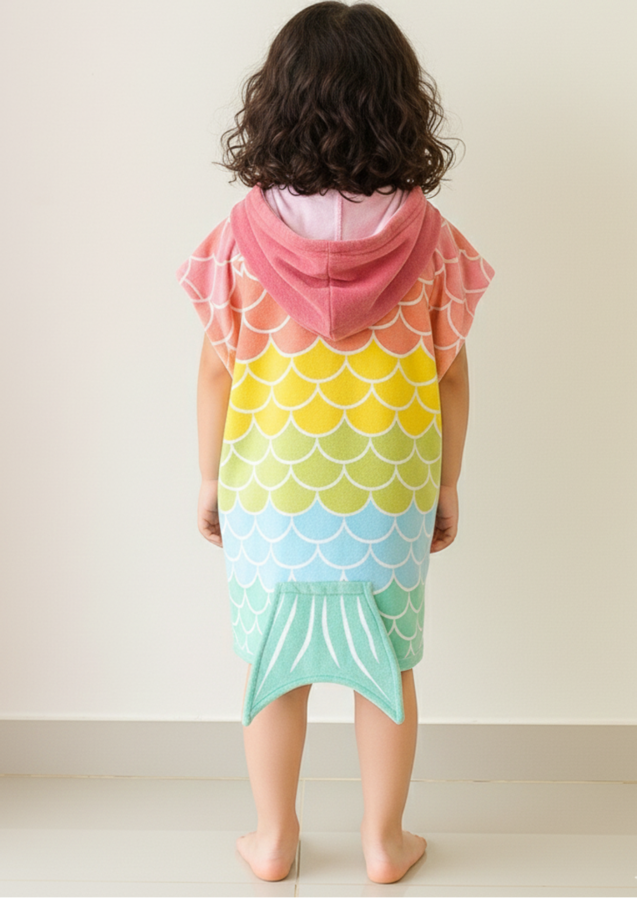 Fluffy Hooded Poncho for Kids – Bath & Beach Ready