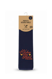 Embroidered Hanging Kitchen Towels – Luxurious Velvet – Pack of 2 & 4