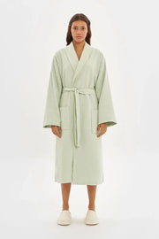 Luxurious 100% Pure Cotton Waffle Bathrobe – Soft, Absorbent & Breathable Comfort