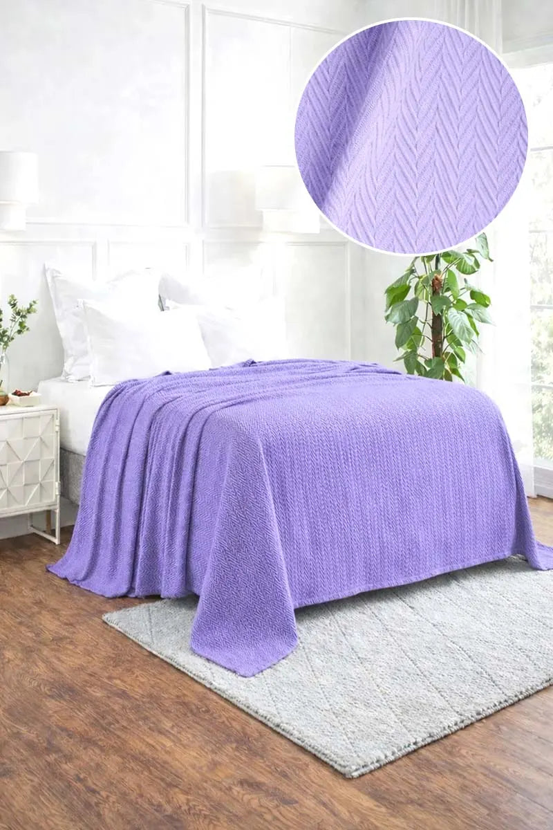 Zig-Zag Chevron All-Season Cotton Bedding Blanket
