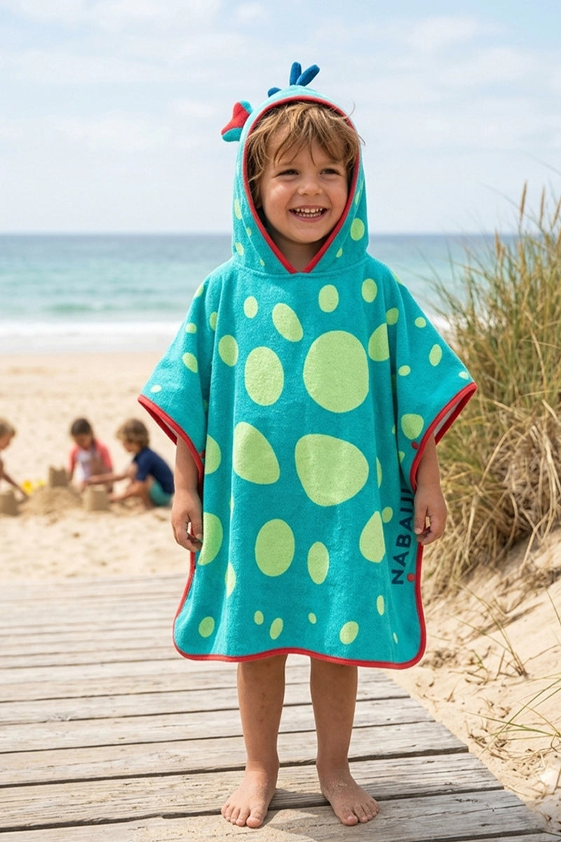 Printed Premium Cotton Kids Ponchu