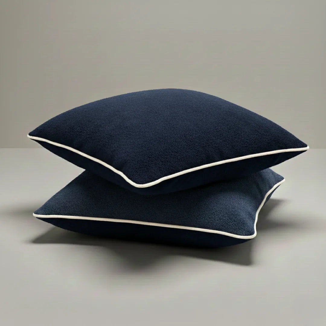 Modern Terry Cushion – Soft Texture & Hidden Zip (Pack of 2)