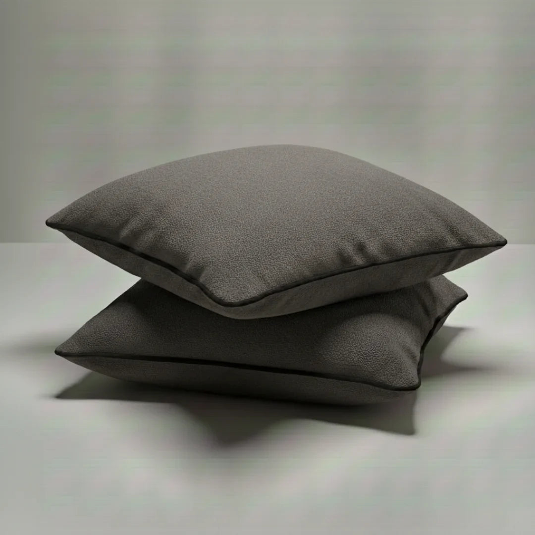 Modern Terry Cushion – Soft Texture & Hidden Zip (Pack of 2)