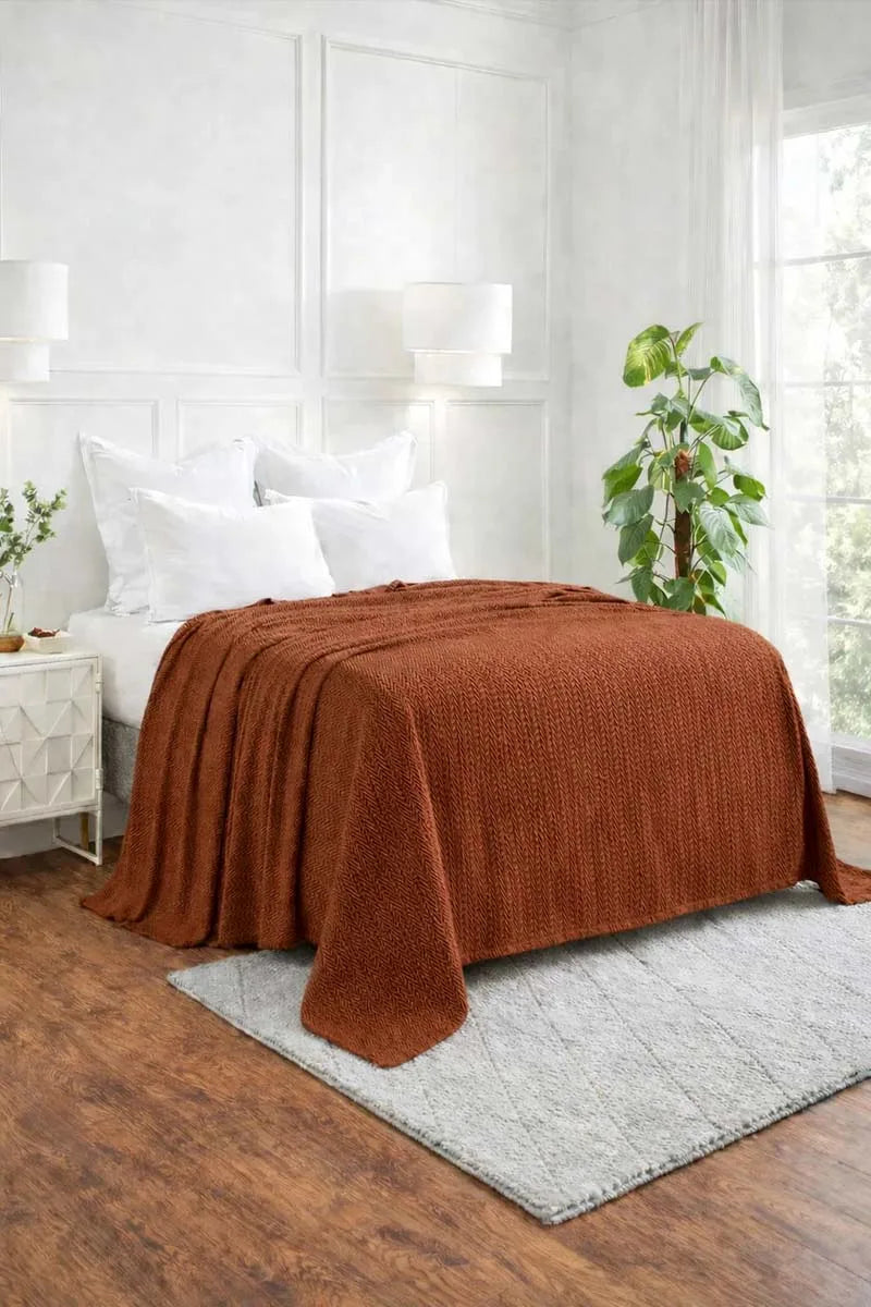Zig-Zag Chevron All-Season Cotton Bedding Blanket