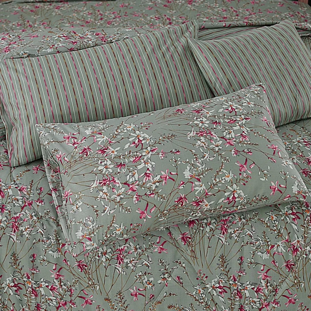ASH-1027 Cotton Comforter Set – 7 Pieces