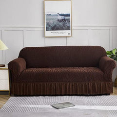 Zebra Stripe Gersey Sofa Covers Brown Color