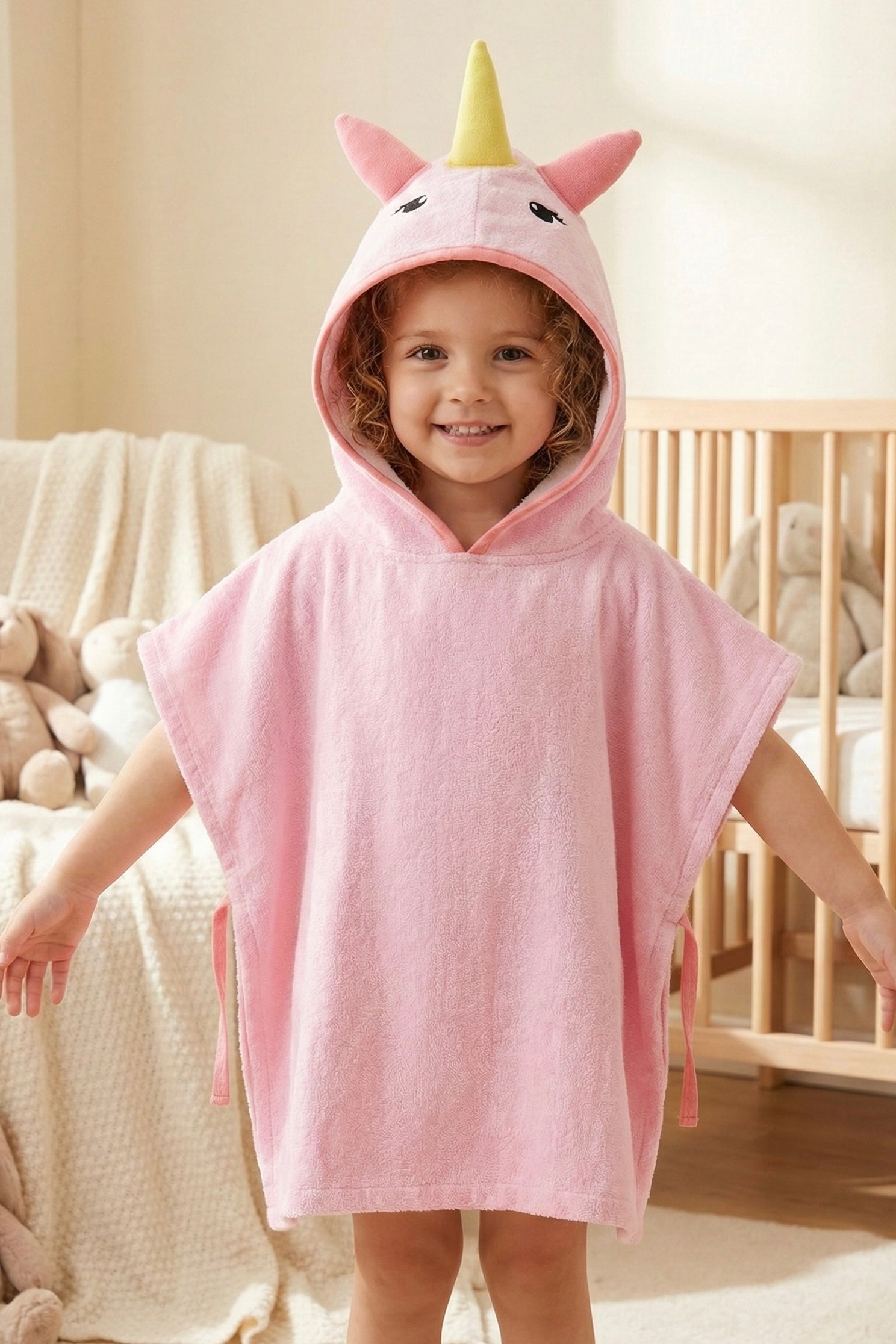 Dyed Unicorn Premium Cotton Kids Ponchu