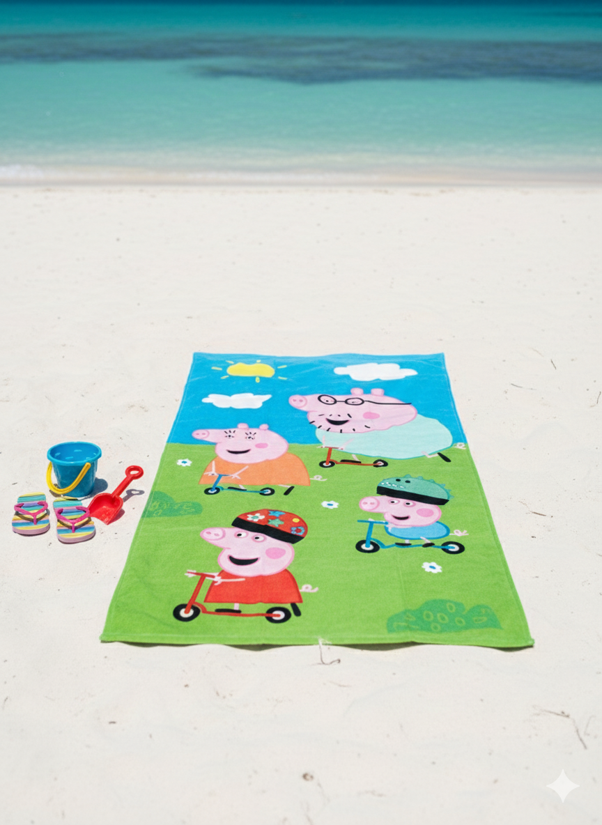 Playful Printed Towel for Kids – Bright Colors & Gentle Comfort