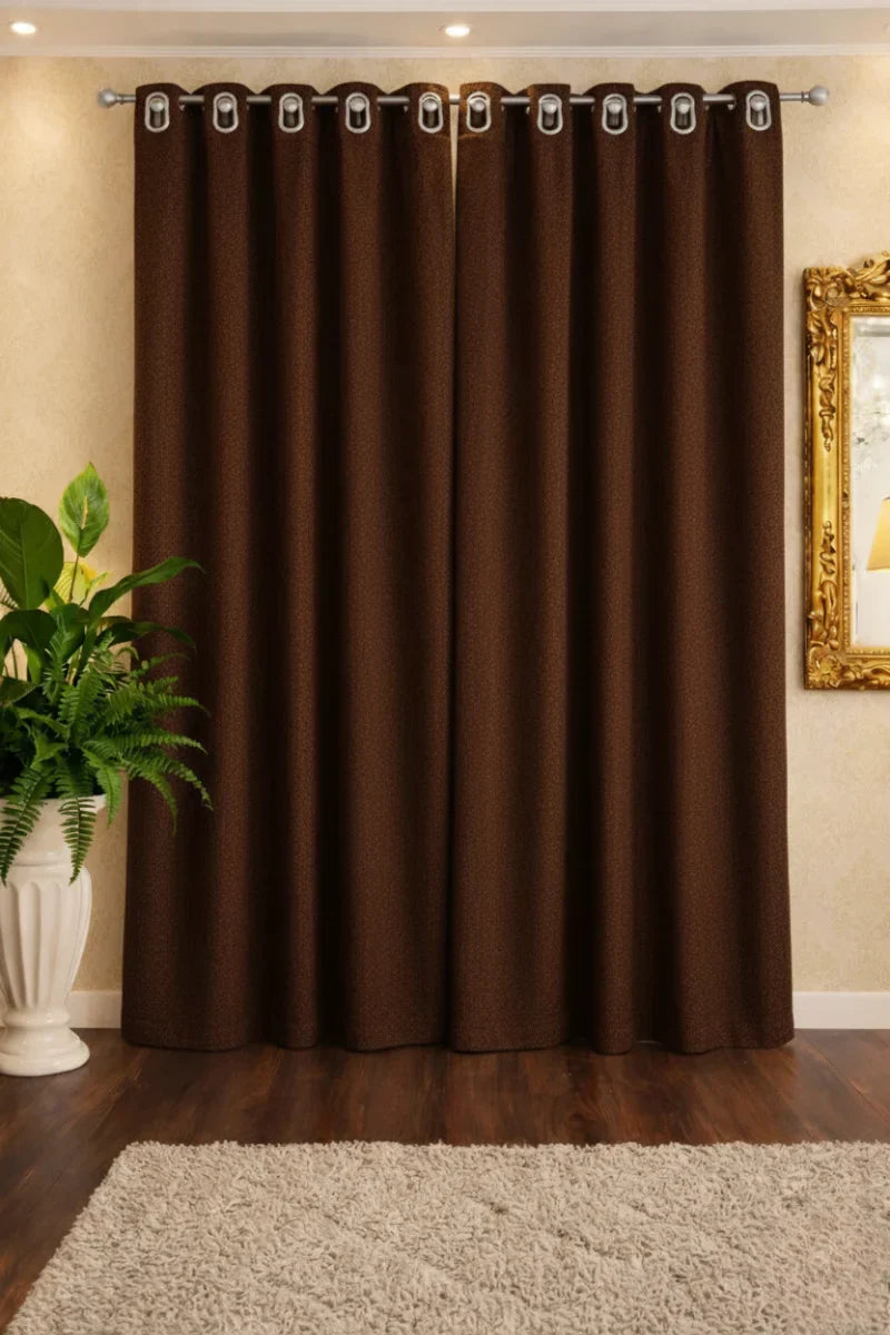 Soft Terry Fabric Curtain Set – Plush & Cozy Home Décor