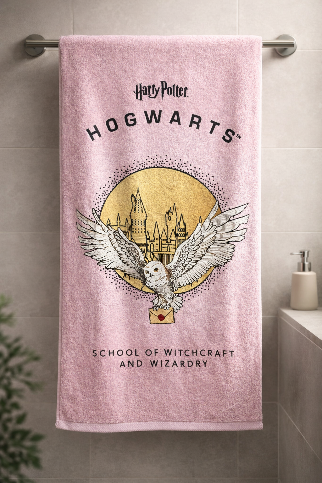 Premium Hogwarts Printed Towels – 100% Micro Cotton for Kids
