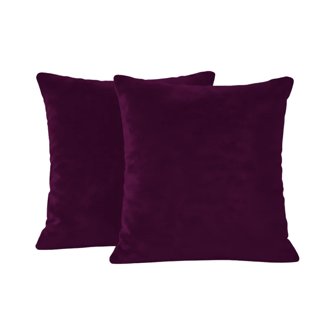 Plain Fleece Cushions – Plush Comfort with Hidden Zipper (Set of 2)