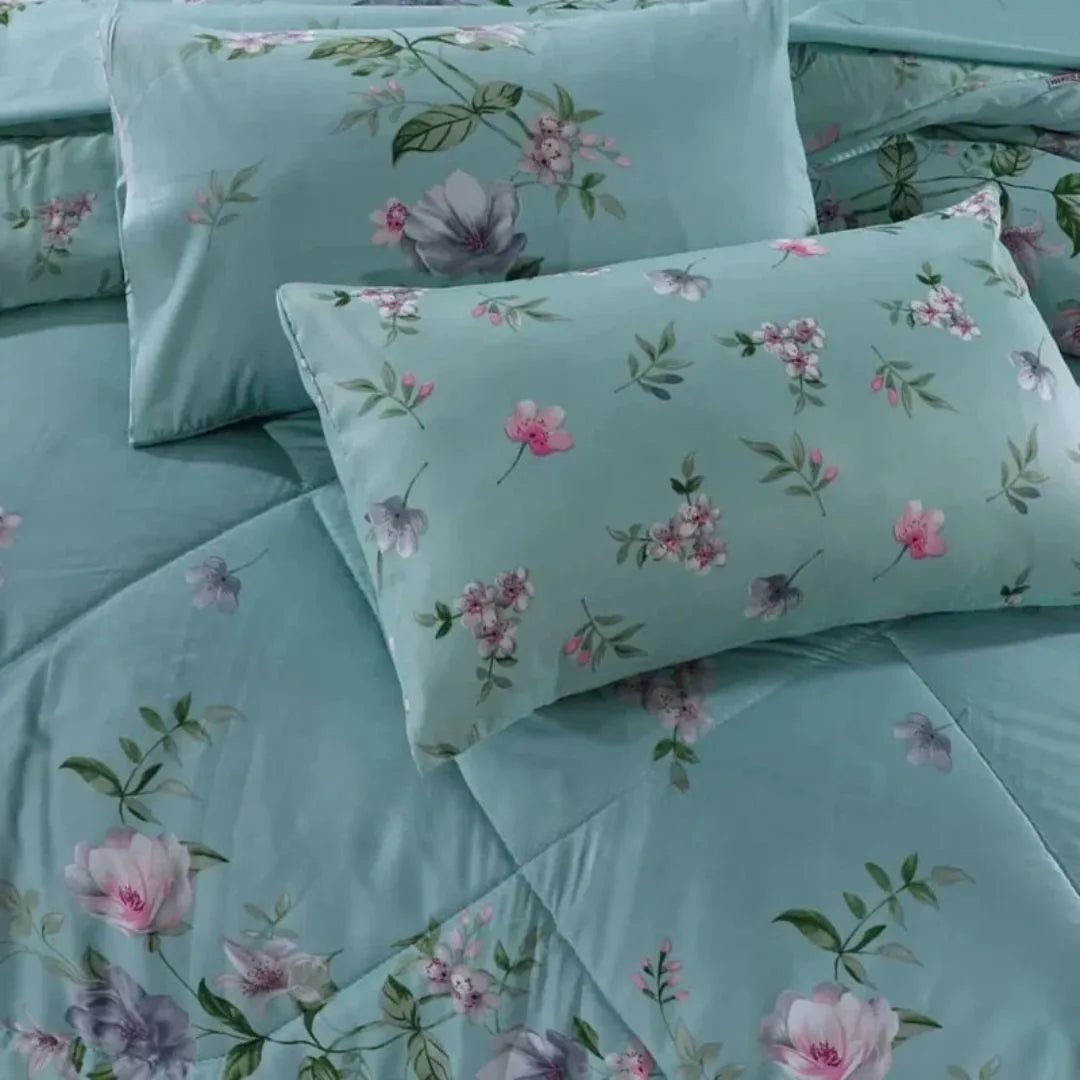 White Cotton Comforter Set – 7 Pieces